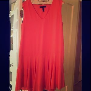 BCBG coral pink size M ruffled shift dress